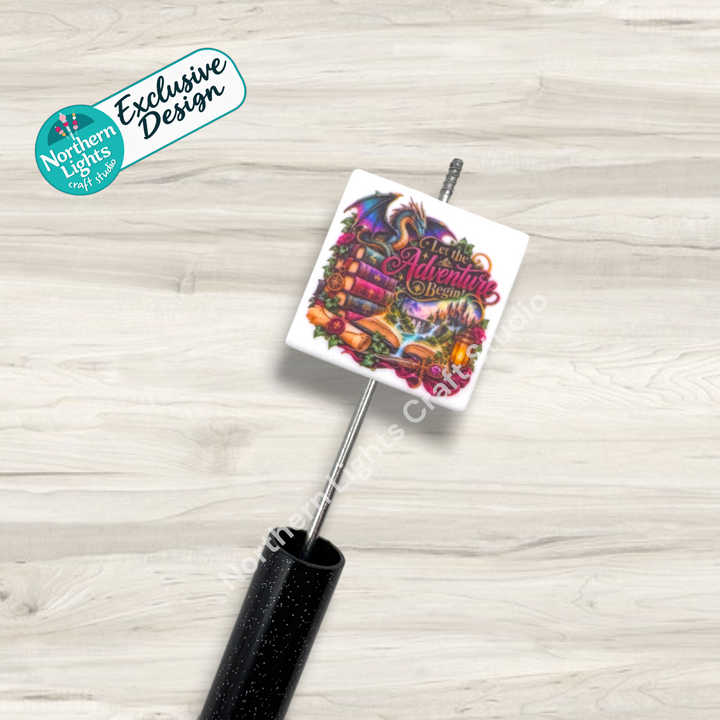 Let the Adventure Begin Printed Silicone Focal - Exclusive Design!