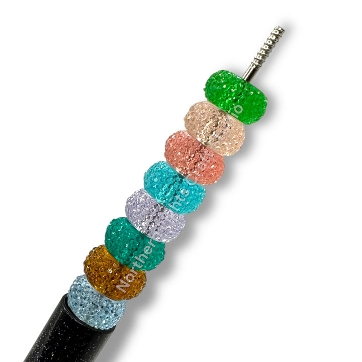 Textured Acrylic Jelly 12mm  Rondelle Spacer - 25pc