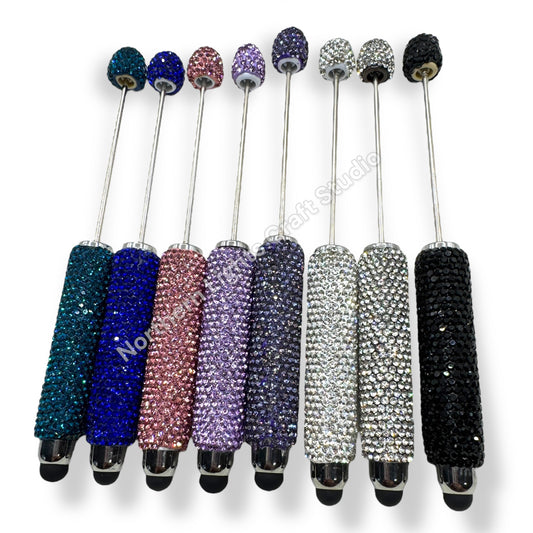 Beadable Rhinestone Stylus Pen - Solid or AB Multi-1pc.