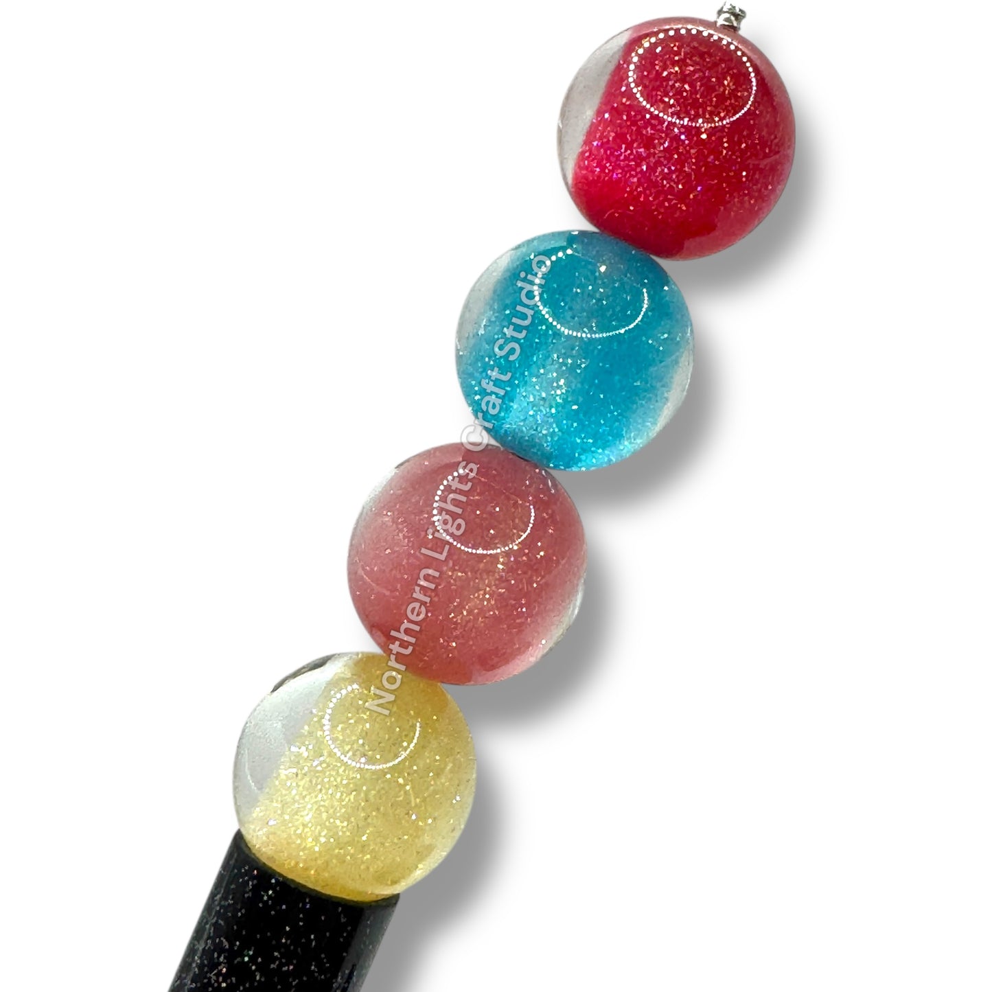 Fine Glitter Core Beads - 20mm - 10pcs.