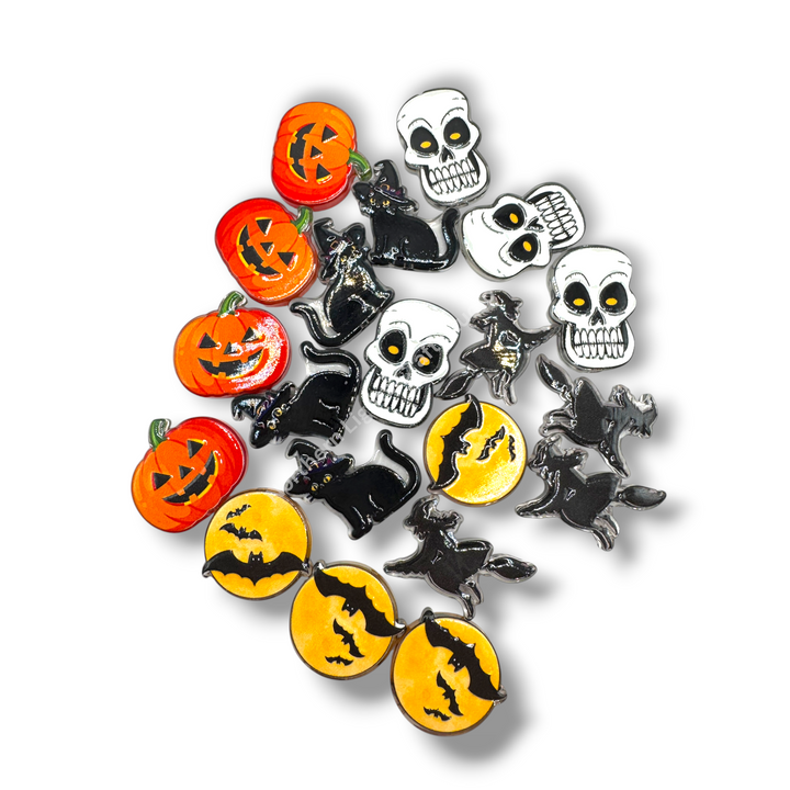 Halloween Acrylic Double-Sided Focal Bead - 20pc.  Mix