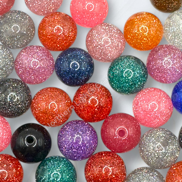 Glitter Dust 16mm Bead Mix - 20 Pcs.