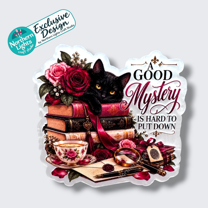 A Good Mystery Is Hard to Put Down Flat Back Acrylic -2pc. - Design Exclusive!