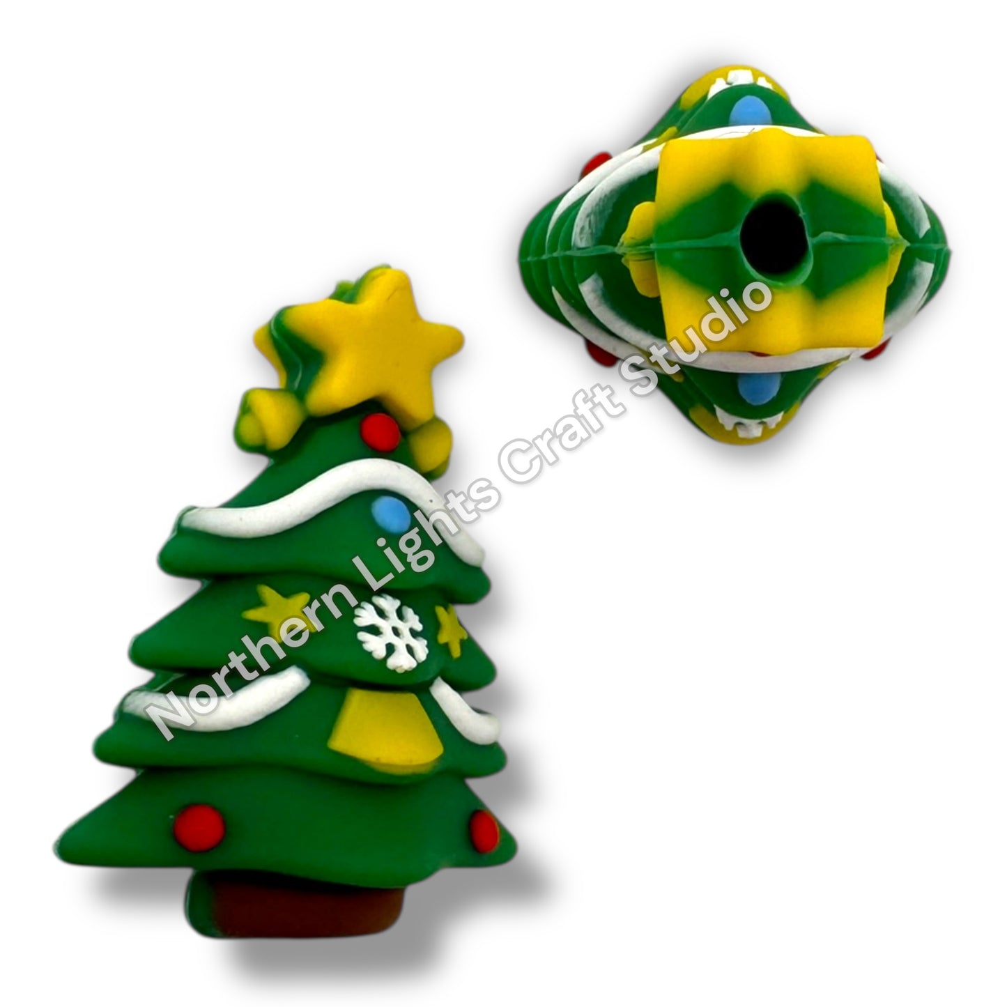 3D Christmas Silicone Focal Beads   - 1 piece