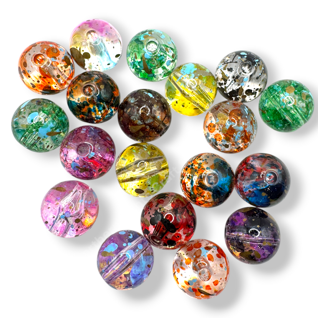 Splatter 16mm Acrylic Bead Mix - 20pcs.