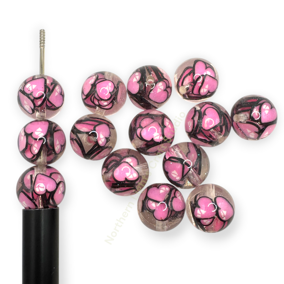 Heart Confetti Luxury 16mm Bead Mix - 20pc.