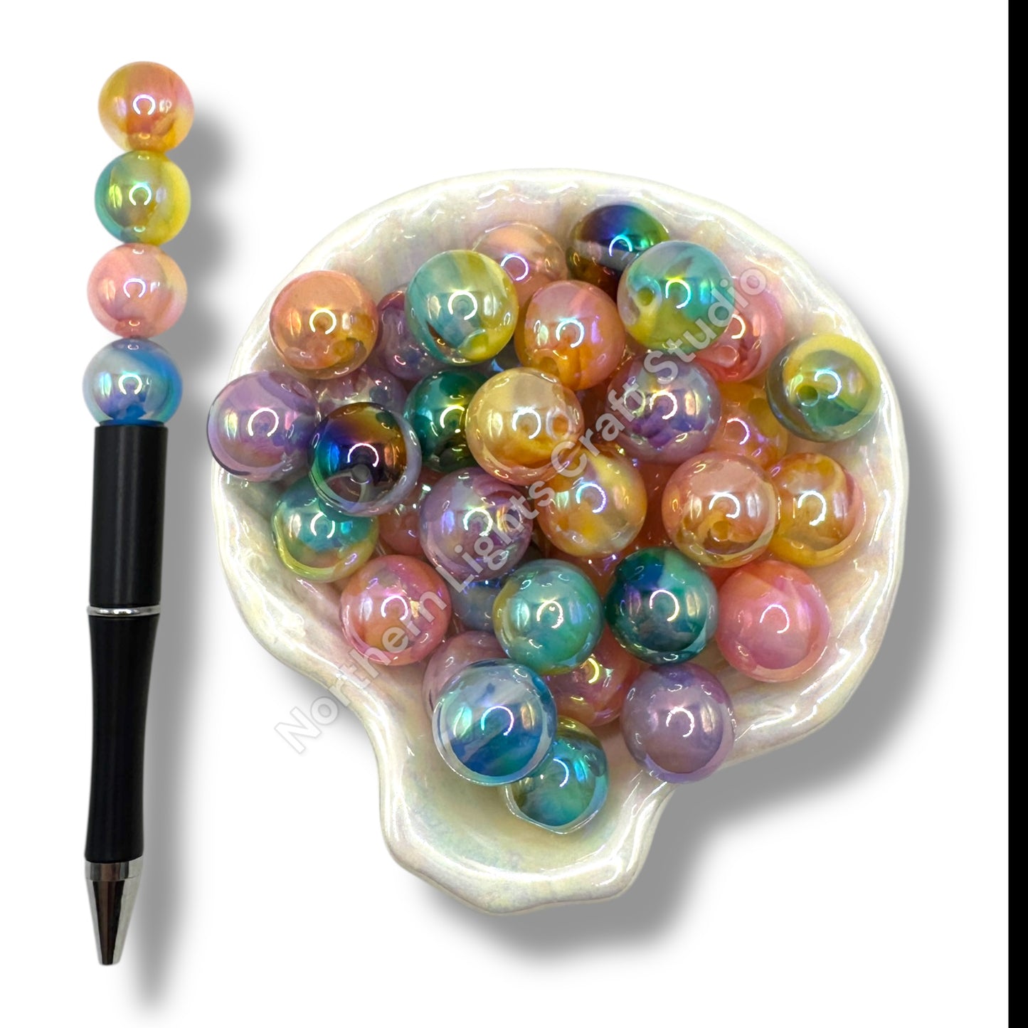 16mm UV Color Marble Beads - 20pcs.