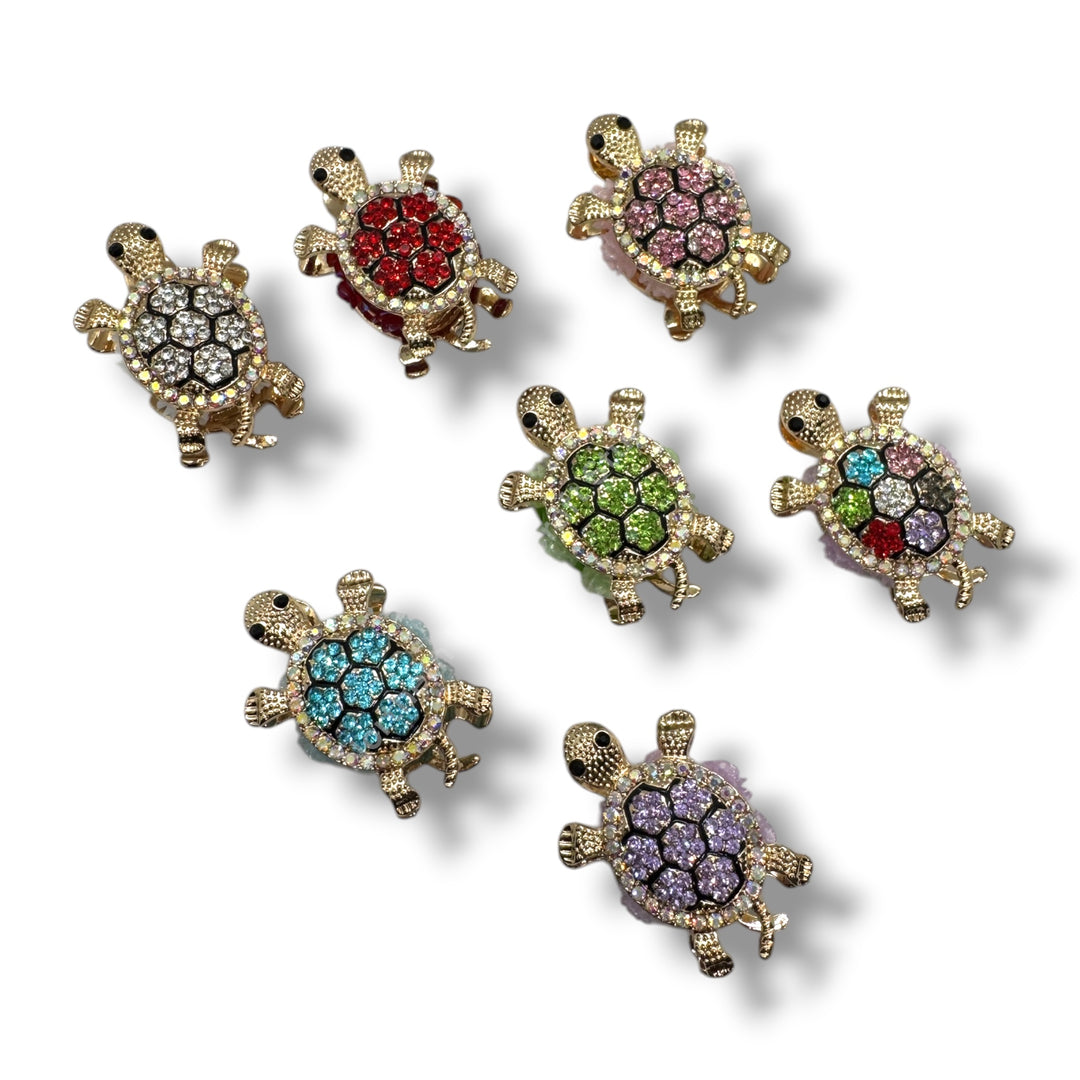 Rhinestone Double Sided Turtle Fancy Bead - READ DESCRIPTION