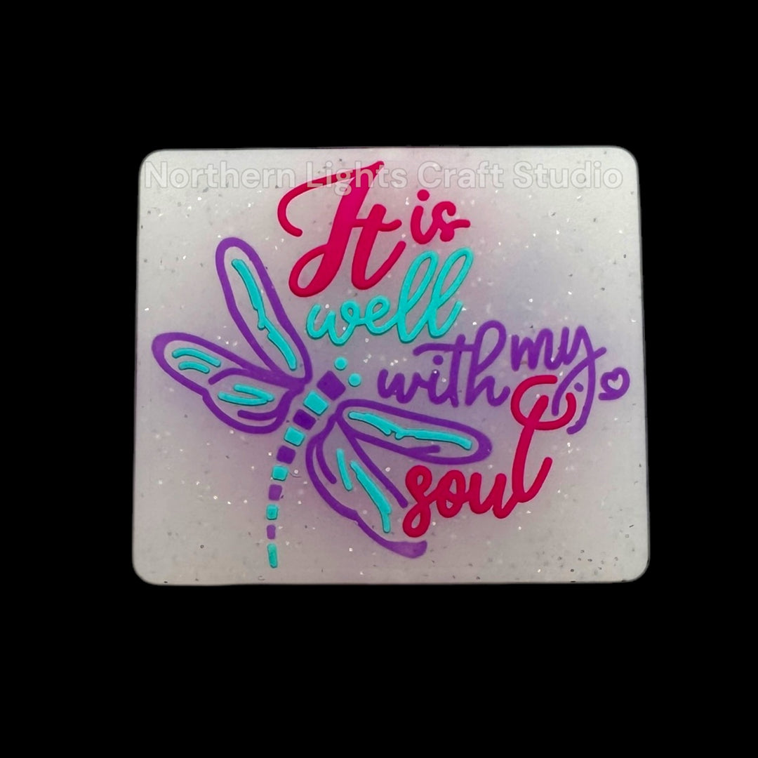 It is Well With My Soul Dragonfly Focal Bead