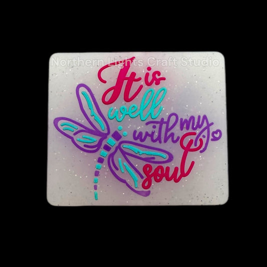 It is Well With My Soul Dragonfly Focal Bead
