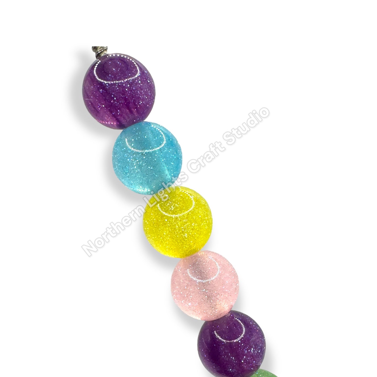 10mm Glitter Beads - 40 pcs.