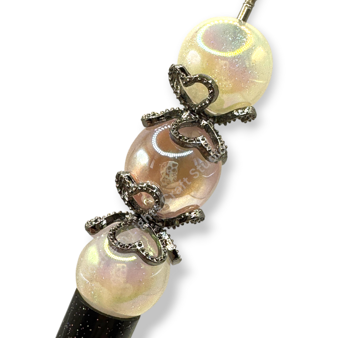 Heart Trio Metal Alloy 16mm Bead Cap  - 20pc.