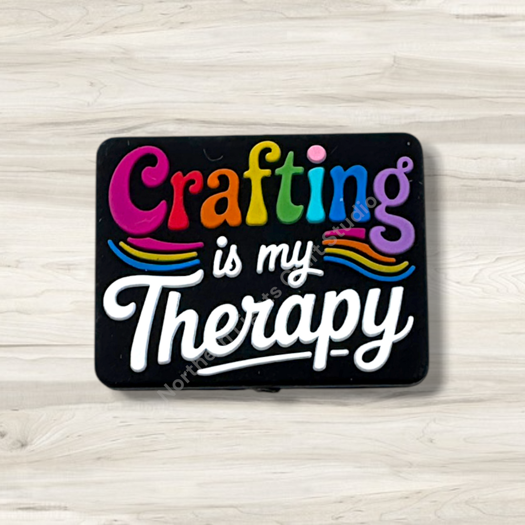 Crafting is My Therapy Silicone Focal Bead