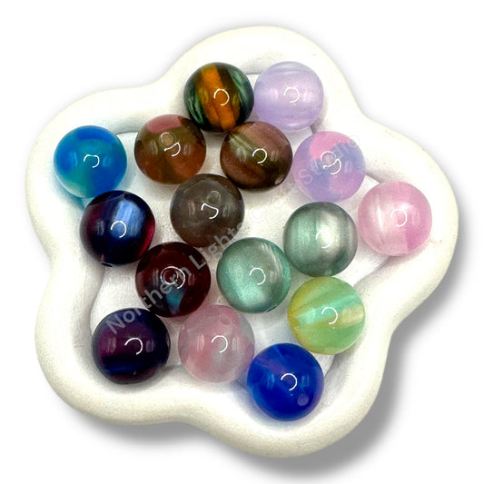 Milky Way Two Tone Marble Beads 16mm - 20pc.