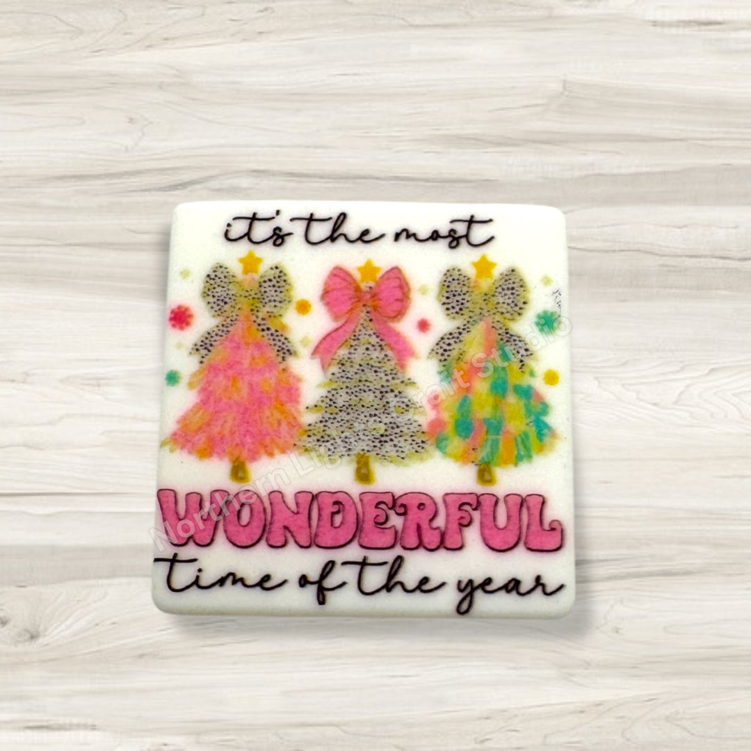 Printed Christmas Focals / Christmas Focal Beads