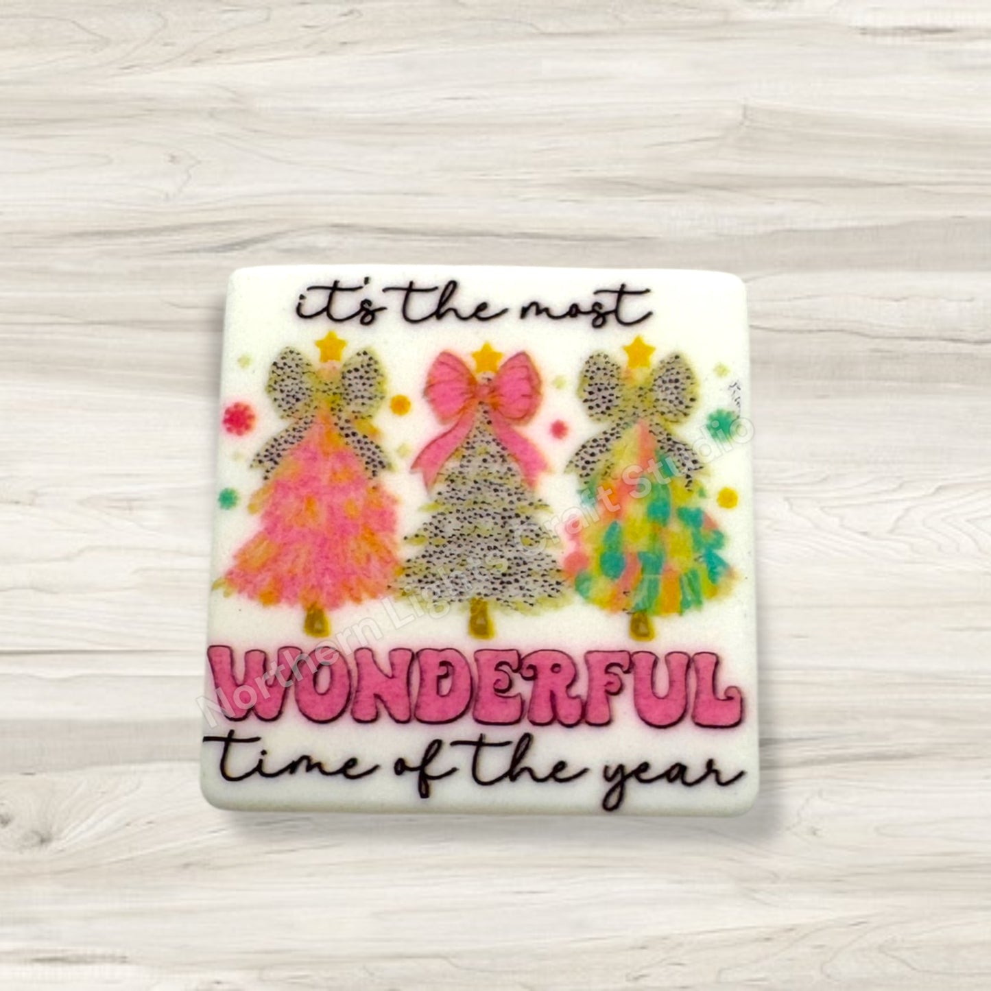 Printed Christmas Focals / Christmas Focal Beads