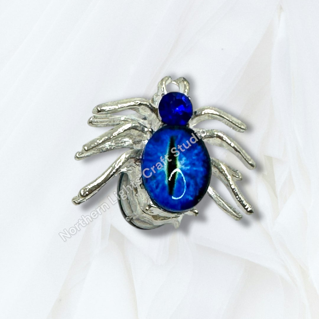 Metal Alloy Crystal Spider Beads - 1pc.