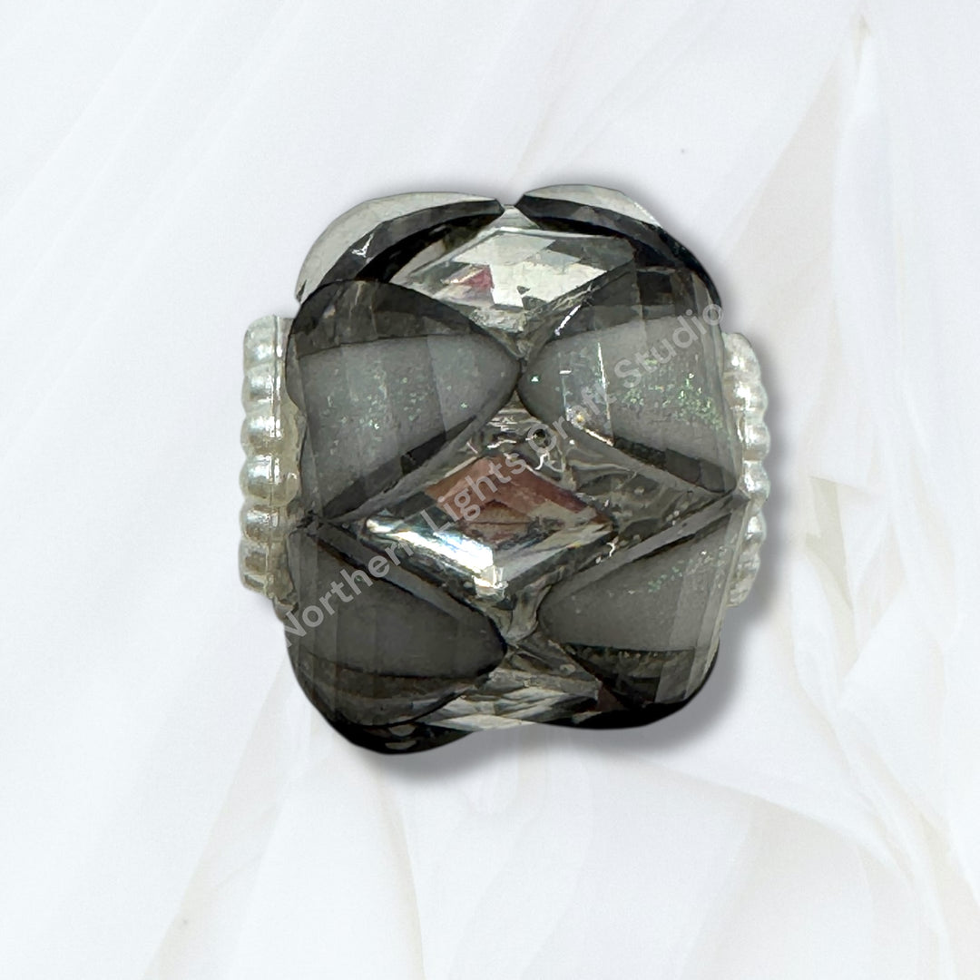 Fancy Silver Diamond Accent Heart Bead Mix - 10pc. Mix