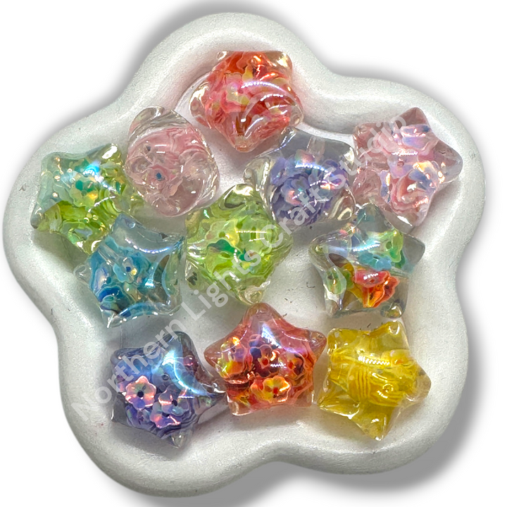 Star Shape UV Luxury Confetti Beads - 10pc.