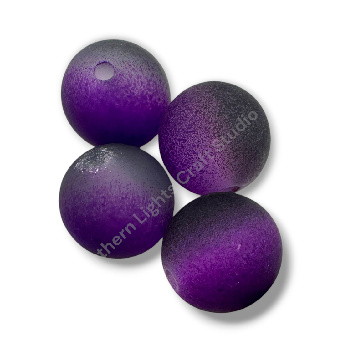 Frosted Ombre Splatter Cat Eye Halloween 16mm Acrylic Bead Mix - 20pcs.