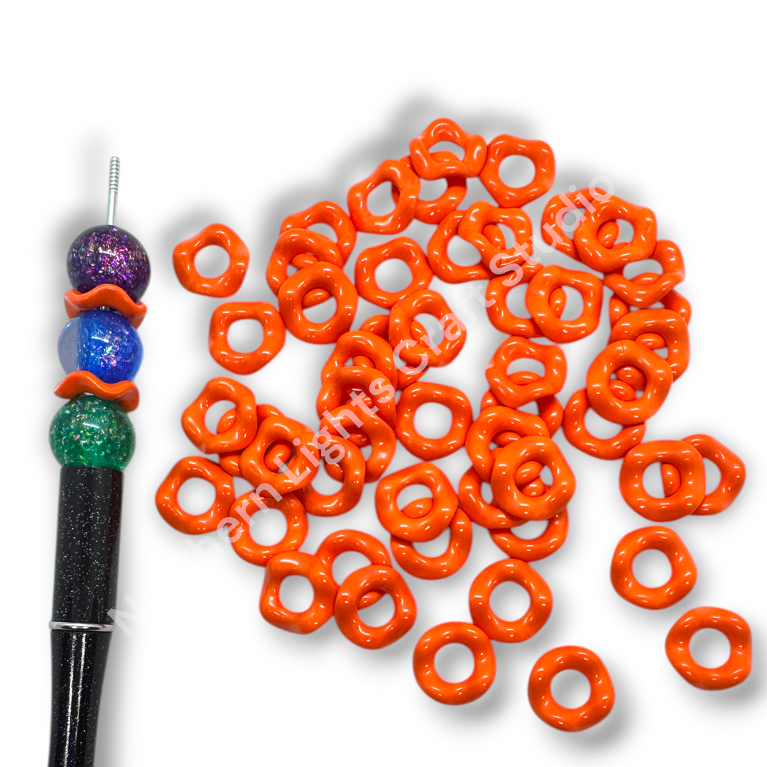 Colorful Wavy Spacer 16mm - Single Color or Mix - 50 pcs.