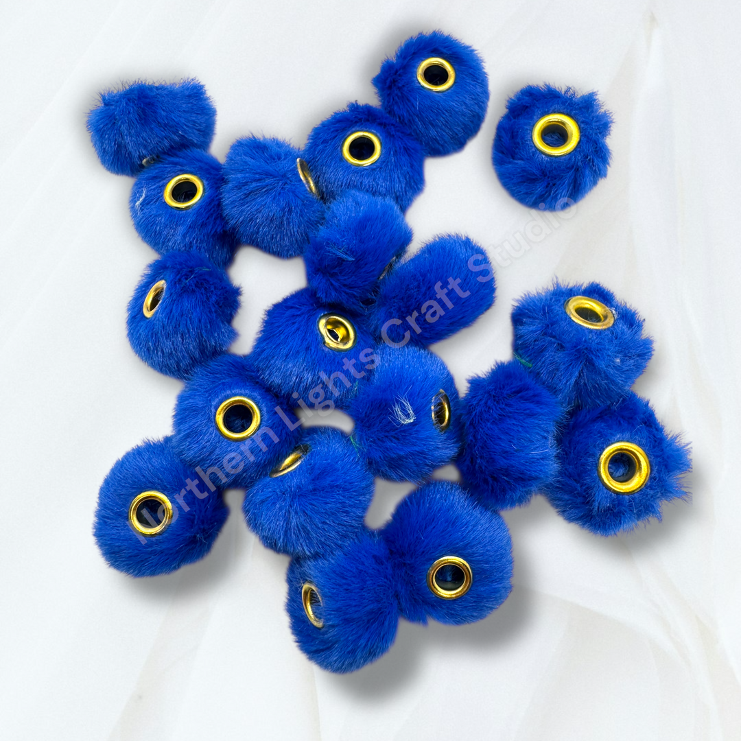 Royal Blue Fuzzy Spacer 30 pc. - 20mm