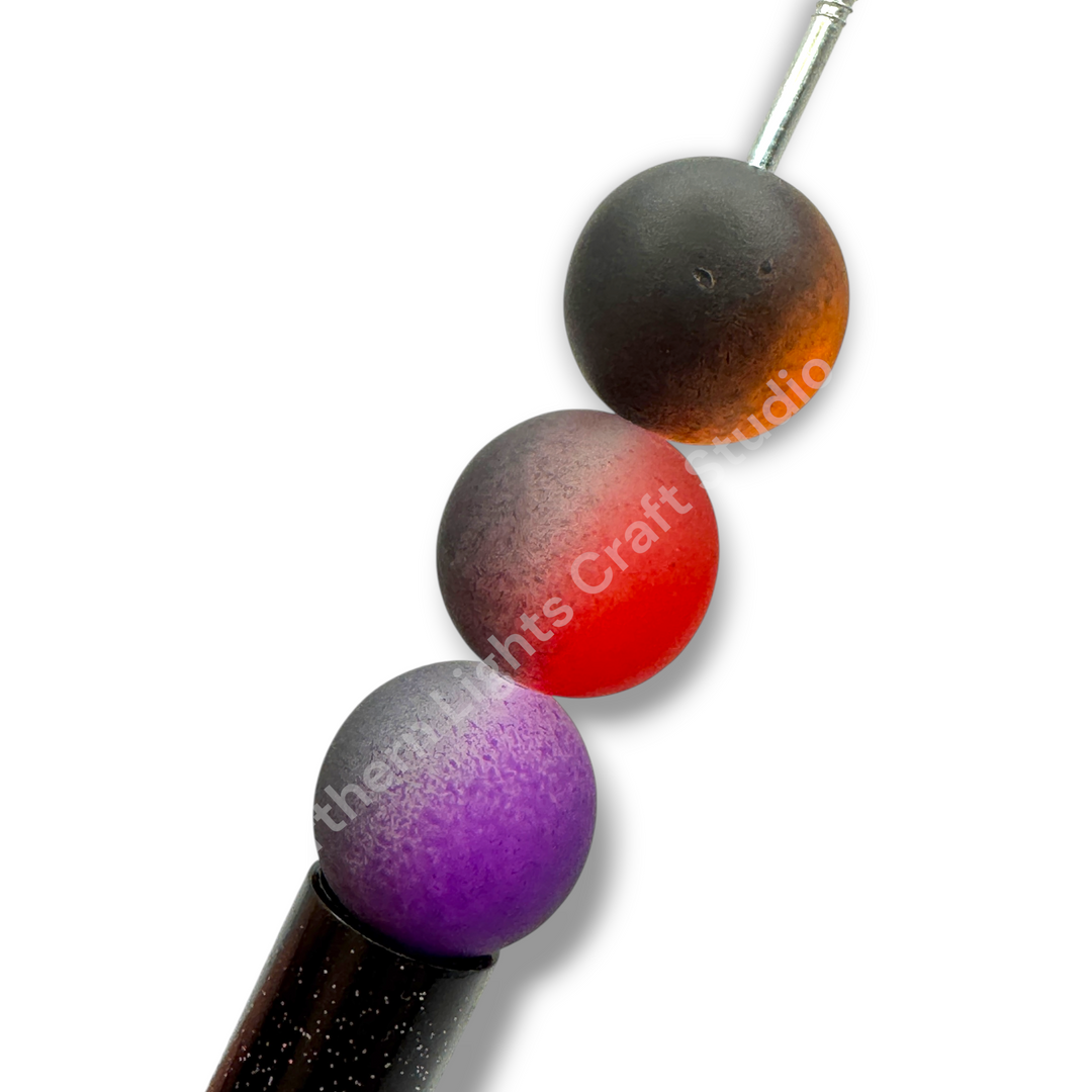 Frosted Ombre Splatter Cat Eye Halloween 16mm Acrylic Bead Mix - 20pcs.