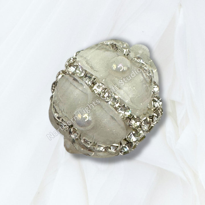 Acrylic Pumpkin Bead With Pearl Accent - 8pc. Mix