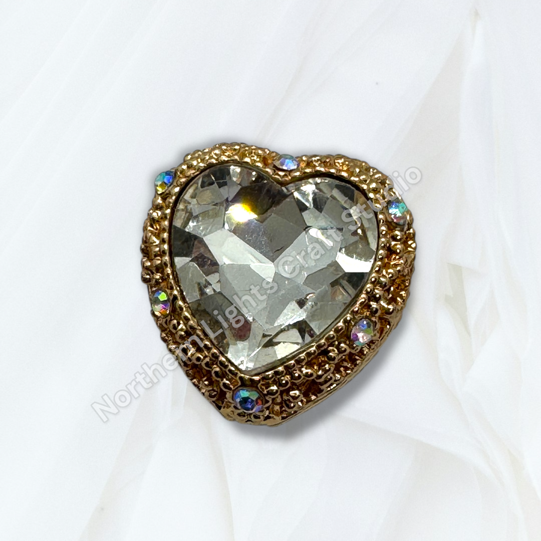 Metal Alloy Heart Bead