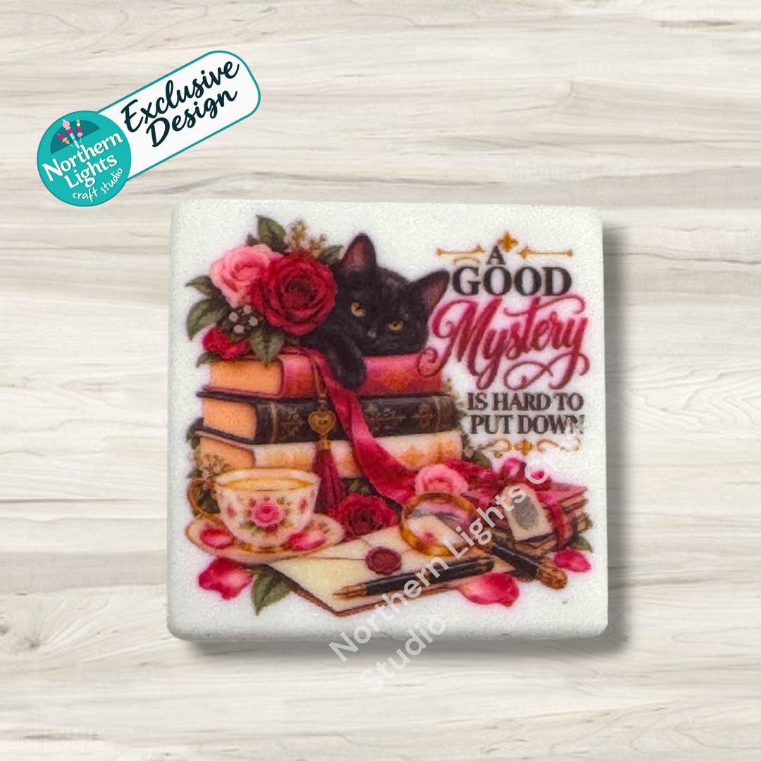 A Good Mystery is Hard to Put Down Printed Silicone Focal - Exclusive Design!