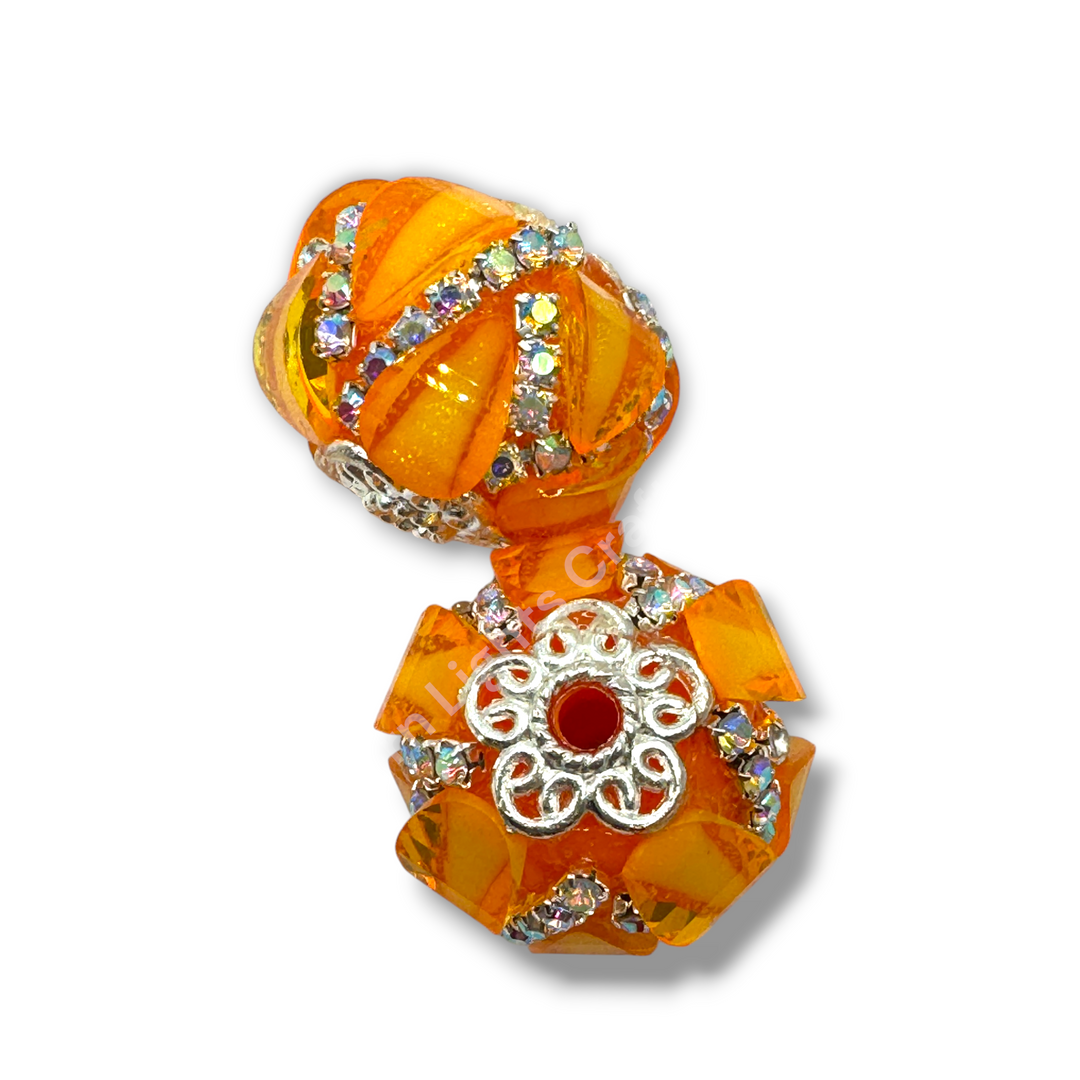 Teardrop and Rhinestone Fancy Acrylic 20mm Hallowen Mix - 4pc.