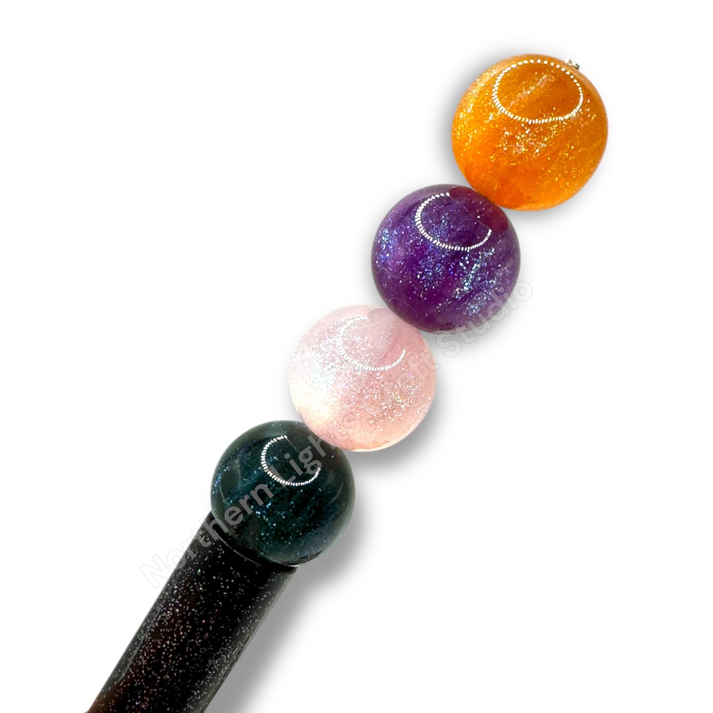 Glitter Galaxy Bead 16mm - 20pc.