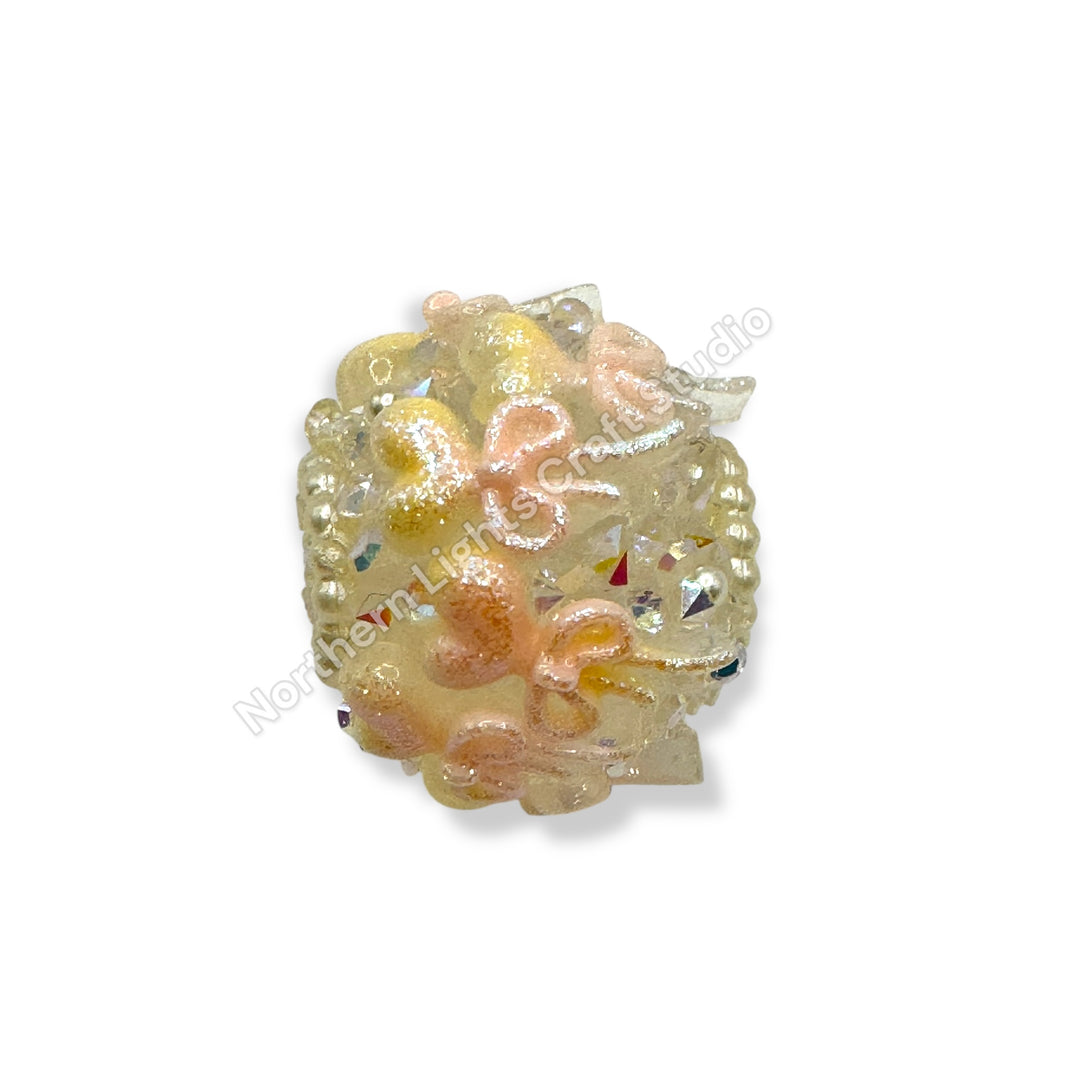 Acrylic Heart Balloon Sugar Beads 20mm - 3 pc mix