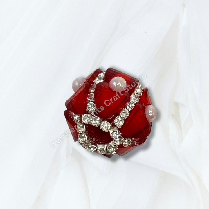 Acrylic Pumpkin Bead With Pearl Accent - 8pc. Mix