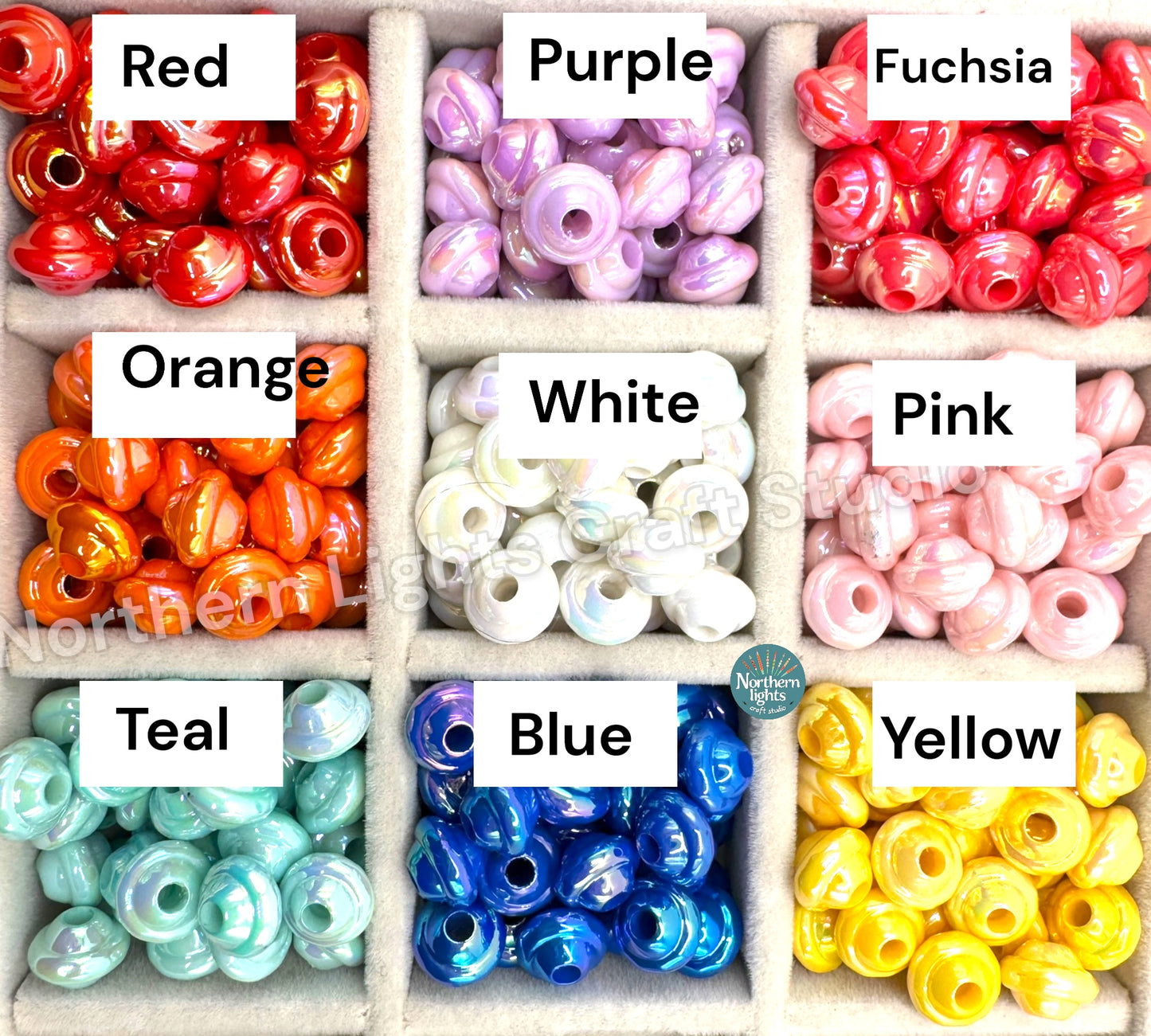 UFO Shaped Acrylic Spacers 10mm- 25 pcs.