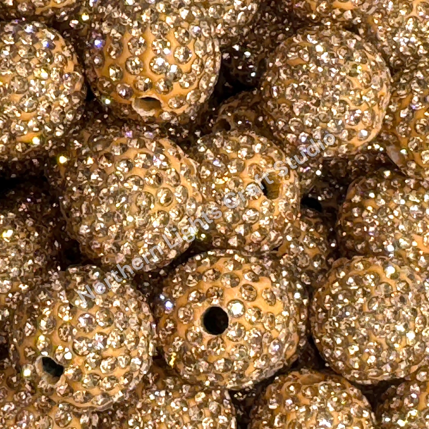 Mango Rhinestone Beads-16mm - 10pc.