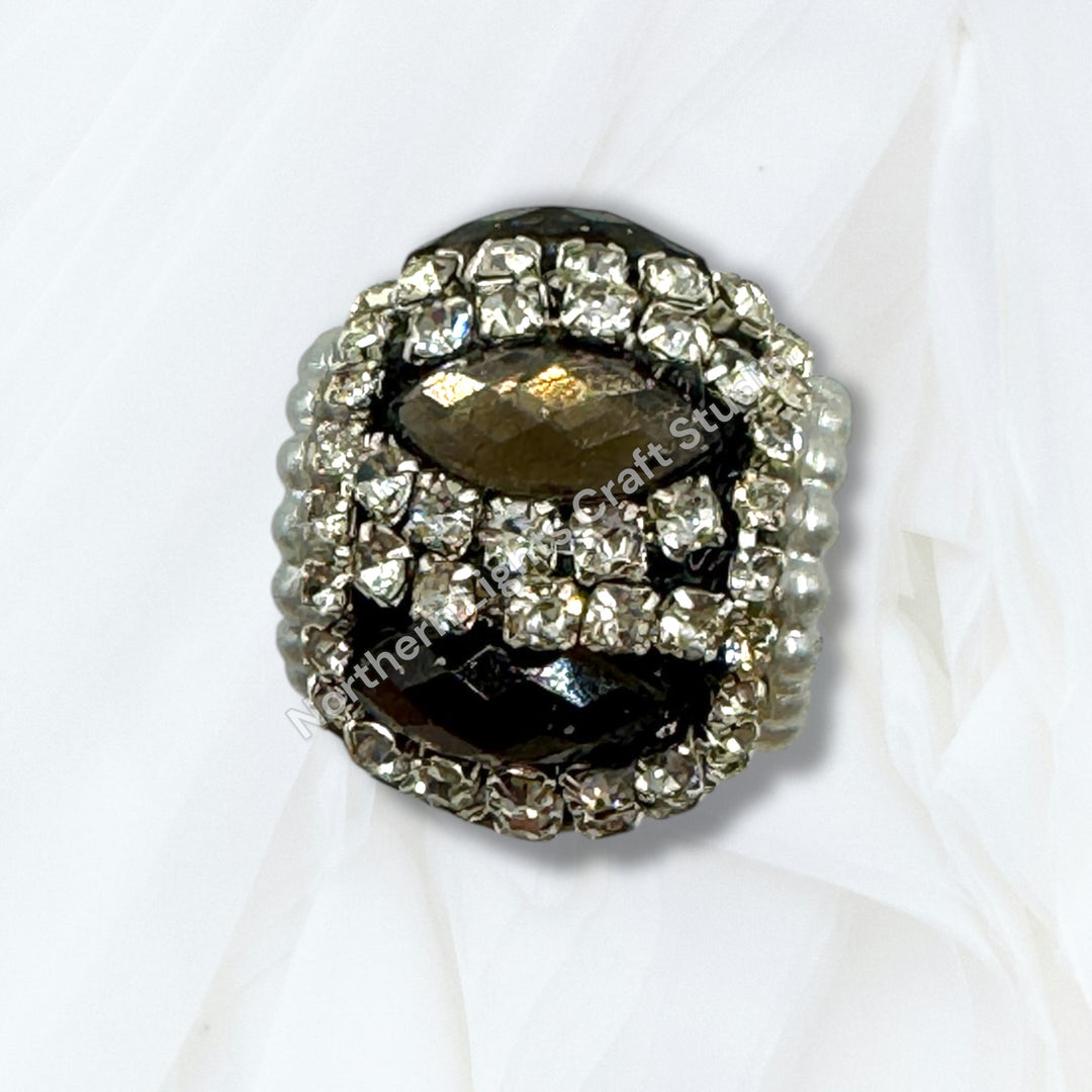 Fancy Rhinestone Pumpkin Beads - 9 piece Mix