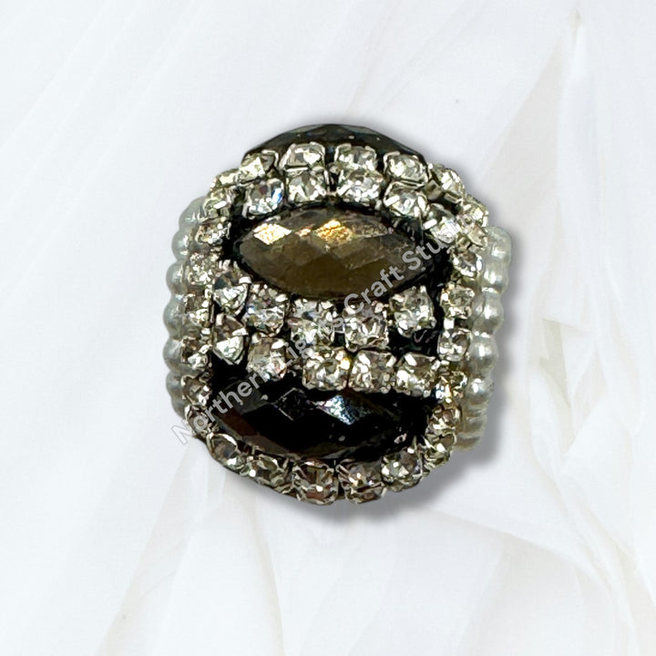 Fancy Rhinestone Pumpkin Beads - 9 piece Mix