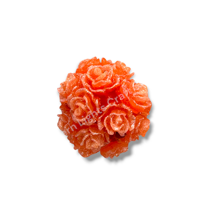Bright Flower Beads with Rhinestone Accents 16mm - 2pc. - Choose Color