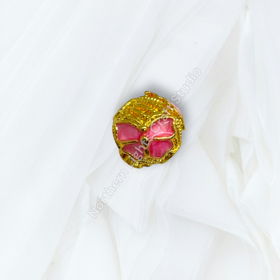 Copper Gold Plated Enamel Butterfly 10mm Beads - 10pc. mix