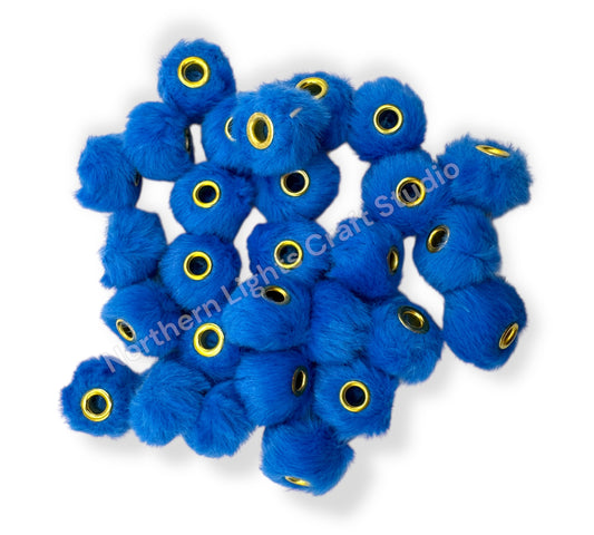 Cobalt Blue Fuzzy Spacer 30 pc. - 20mm