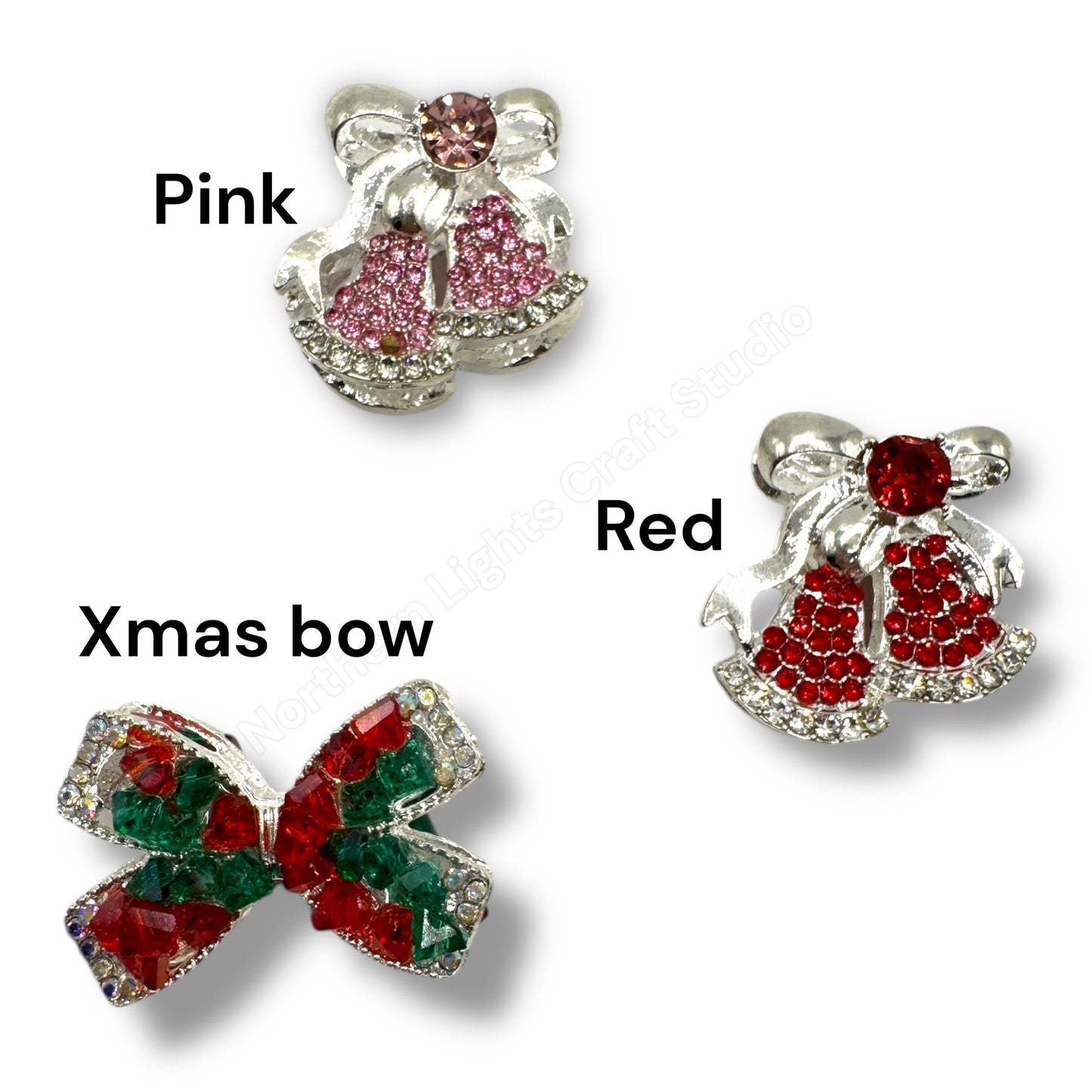 Metal Alloy Christmas Bling Beads - 1pc choose style