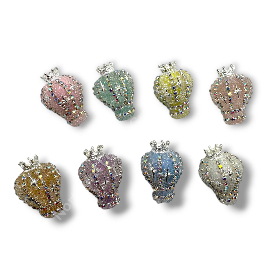 Sugar Mini Balloon 22mm Acrylic Base Beads - 5pc. Mix.