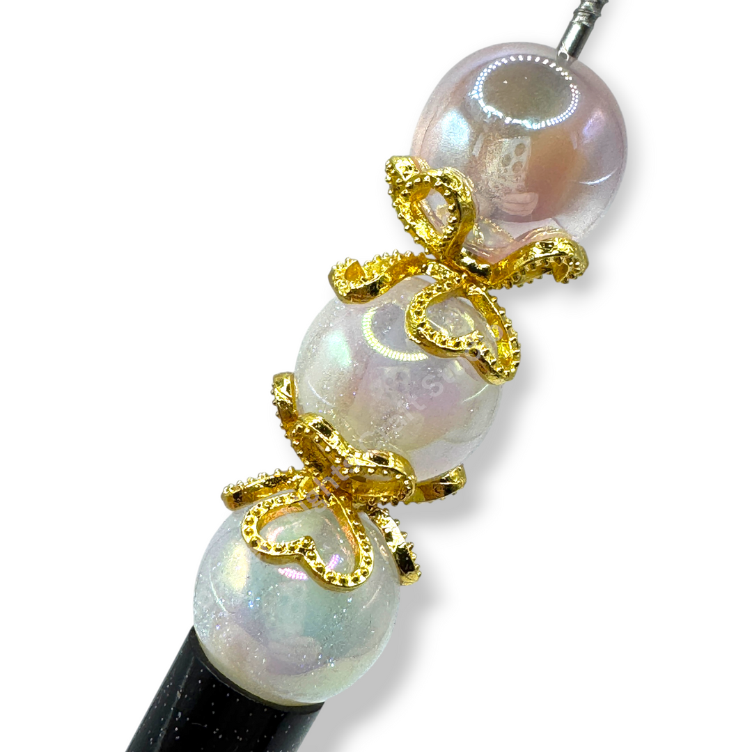 Heart Trio Metal Alloy 16mm Bead Cap  - 20pc.