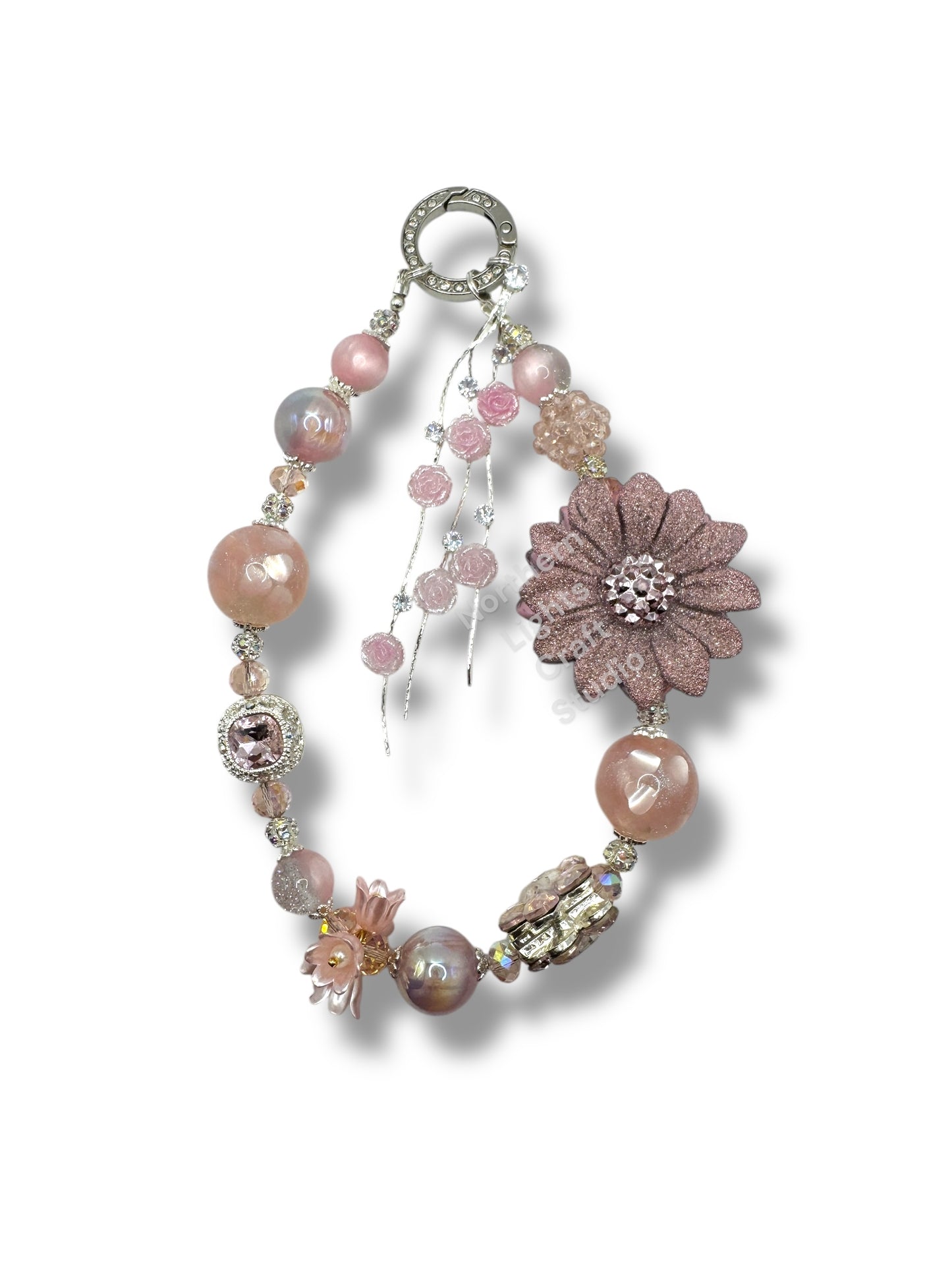 Frosted Baby Pink Keychain