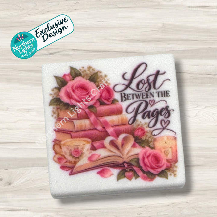 Lost Between the Pages Printed Silicone Focal - Exclusive Design!