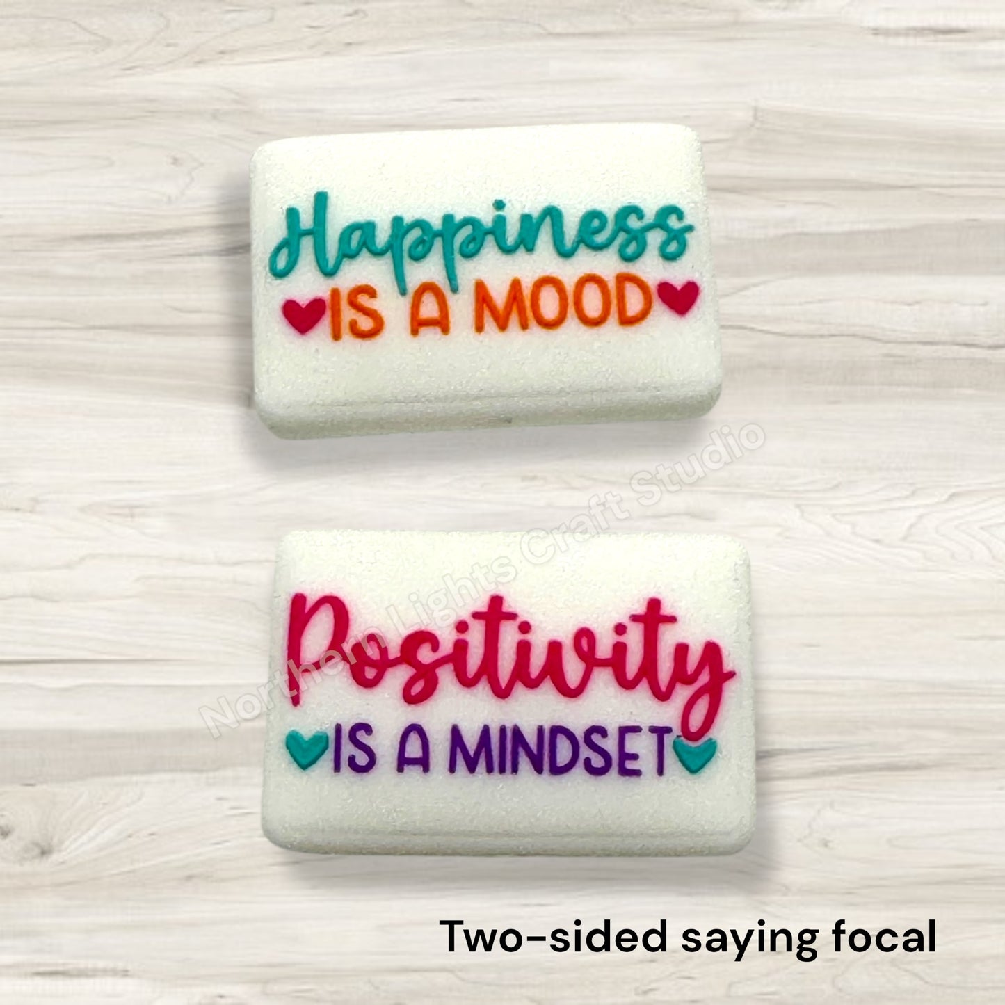 Happiness is a Mood Positivity is a Mindset Two Sided Saying Positivity Focal