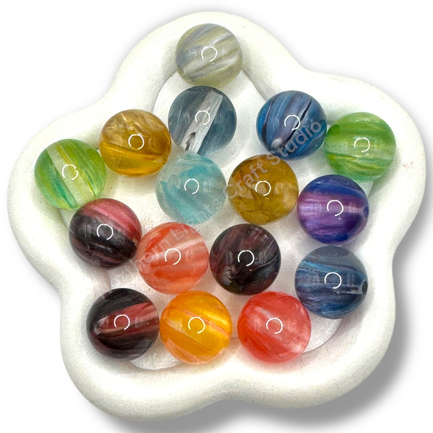 Galaxy Ribbon Bead 16mm - 20pc.