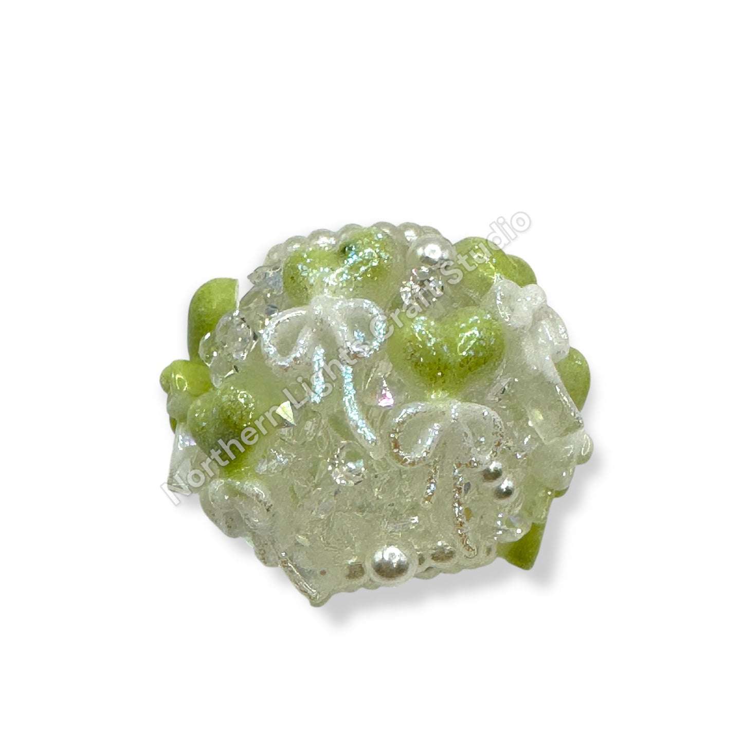 Acrylic Heart Balloon Sugar Beads 20mm - 3 pc mix