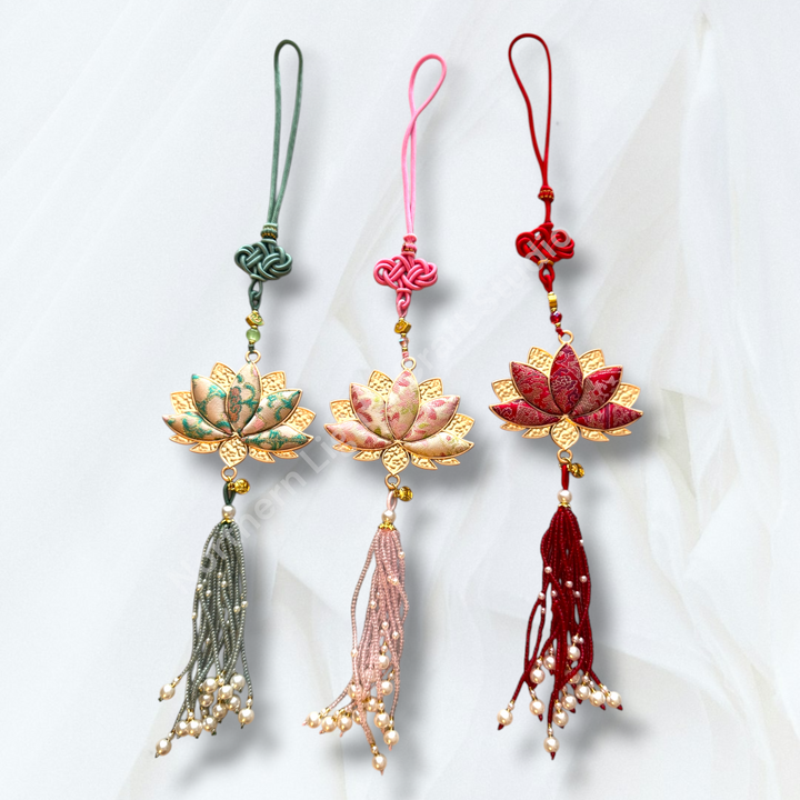 Song Brocade Lotus Car Charm / Decorative Hanging Charm